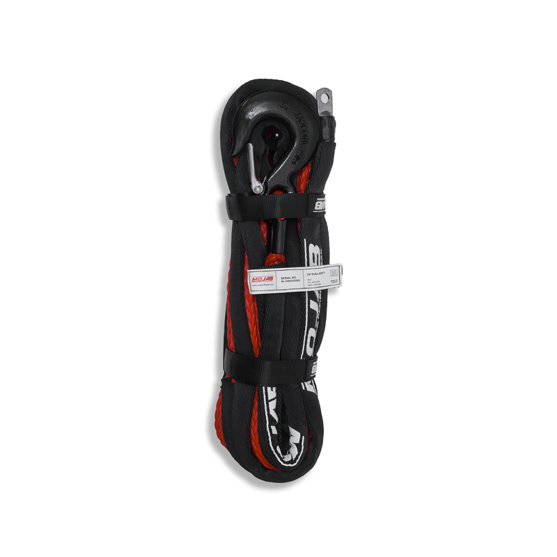 3/8'' x 85' Synthetic Winch Rope with Removeable forged winch hook — photo 3