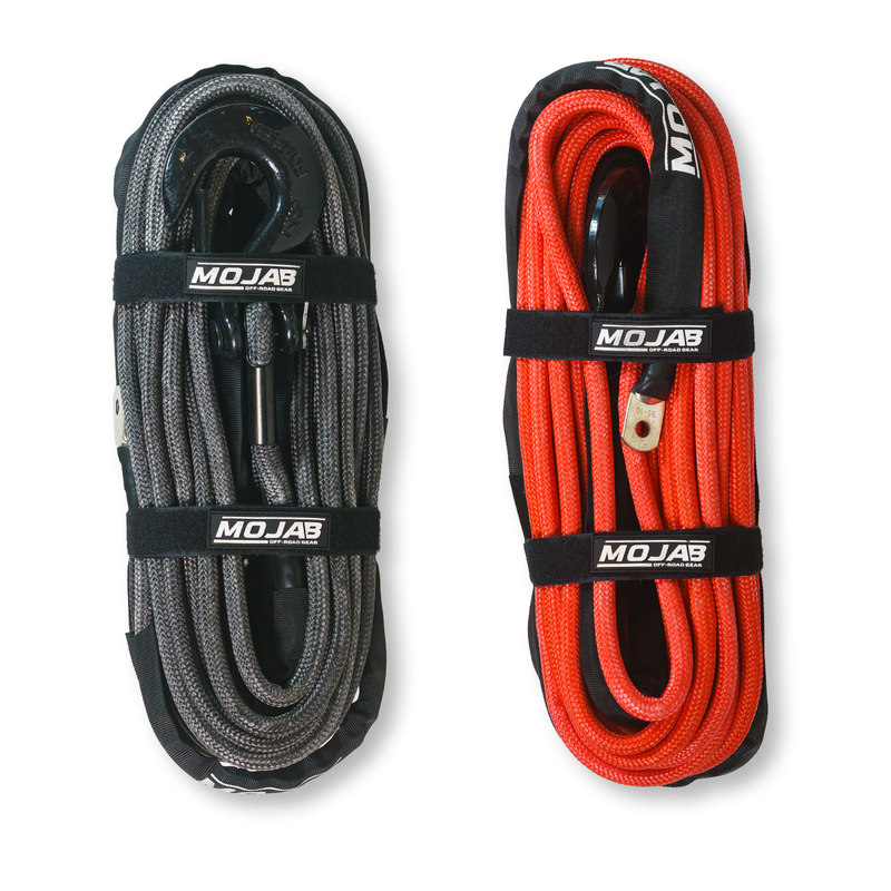 1/2'' x 78' Double Braided Winch Rope with removeable forged winch hook — photo 1
