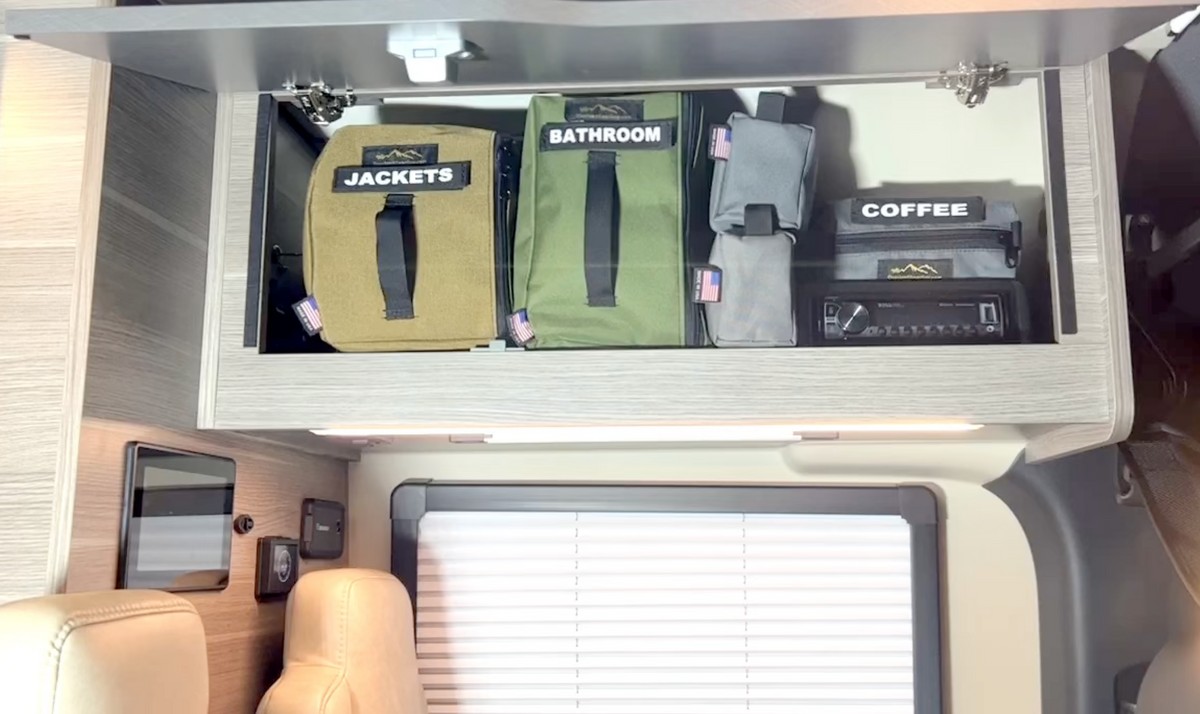 Overhead Cabinet Storage Divider Bags — photo 1
