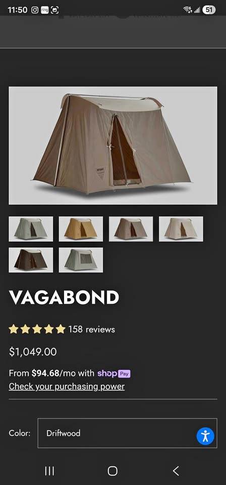 Springbar vagabond camping tent in South Gate, CA (photo 1) — photo 1