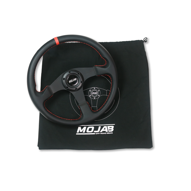 13.5'' MOJAB Flat Steering Wheel Leather or Suede — photo 2