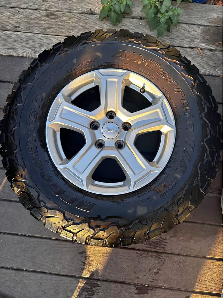 Jeep Wrangler 17 inch Wheels and BFGoodrich All-Terrain KO2 Tires in Lemon Grove, CA (photo 1)