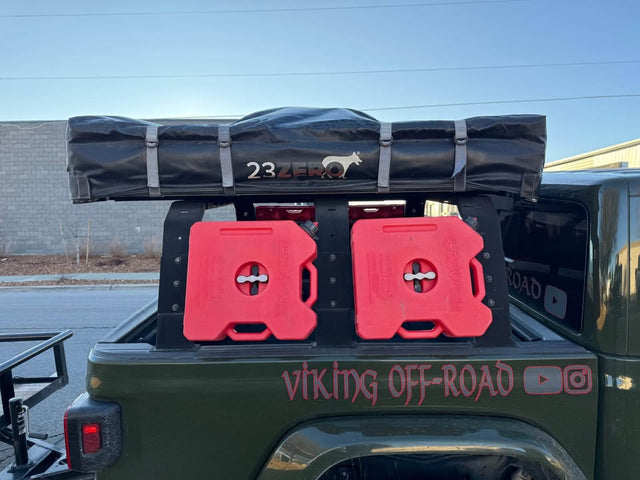 23ZERO Rooftop Tent, bed rack, awning, Rotopax, traction boards full setup ready to roll — photo 3