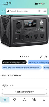 BLUETTI EB3A portable power station WITH BLUETTI 120W Solar Panel in Bend, OR (photo 3)