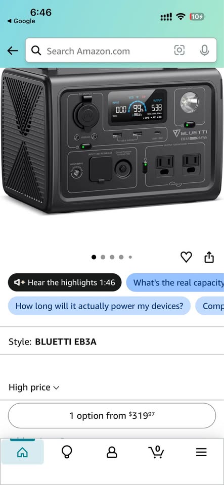 BLUETTI EB3A portable power station WITH BLUETTI 120W Solar Panel in Bend, OR (photo 3) — photo 3