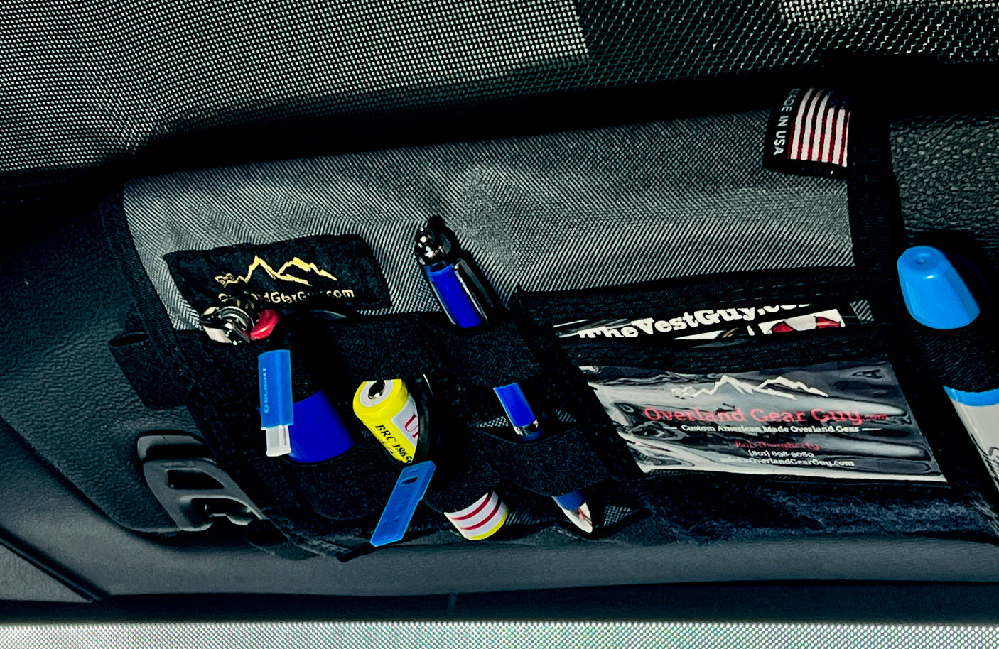 Jeep Gladiator MOLLE Visor Organizer - Tacoma Visor — Overland Gear Guy (photo 4)