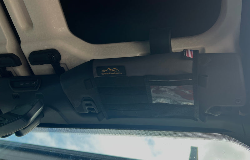Jeep Gladiator MOLLE Visor Organizer - Tacoma Visor — Overland Gear Guy (photo 15) — photo 15