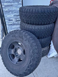 Toyota Land Cruiser series 80 set of 5 tires and rims BFGoodrich All-Terrain T/A KO2 LT285/75R16