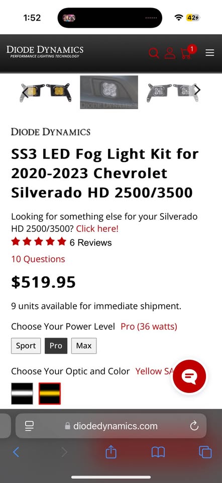 Fog lights 2020-2023 Chevy 2500 in Fallbrook, CA (photo 4) — photo 4