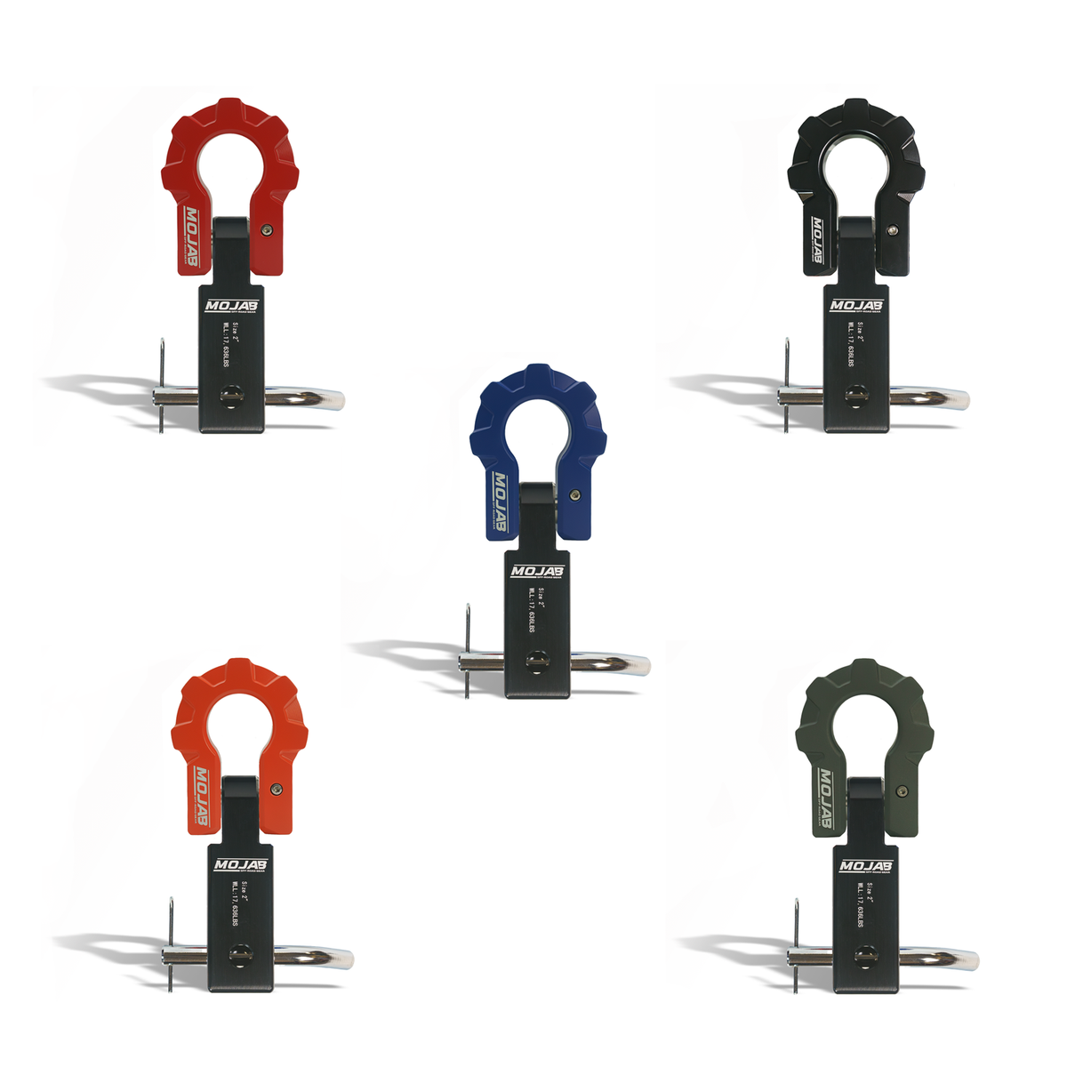 2'' Aluminum Hitch Receiver with Aluminum D-Shackle 9T-Ceramic coated (Lifetime Warranty) — photo 1