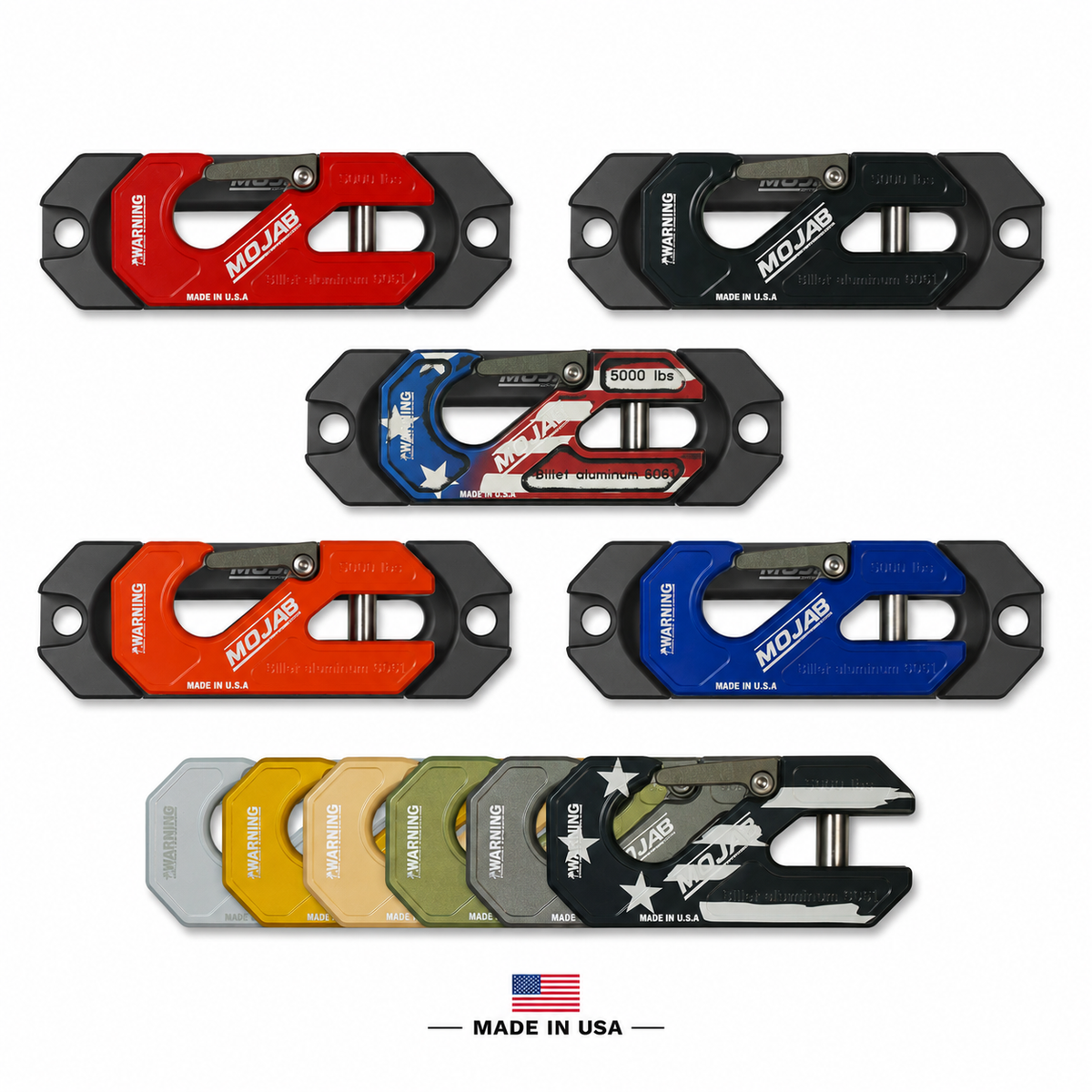 Side By Side / UTV Aluminum Recessed Winch Shackle with Fairlead Kit. (LIFE TIME WARRANTY*) — photo 1