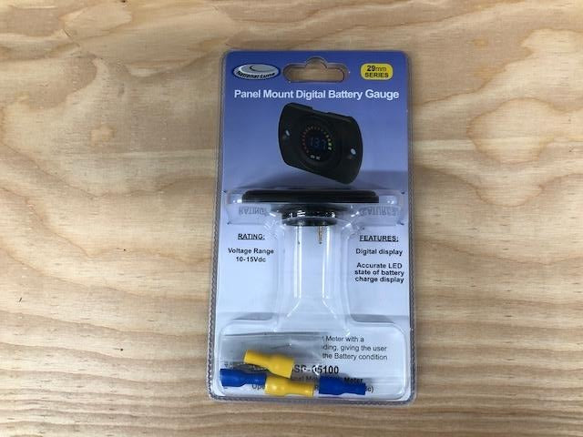 29mm Panel Mount Digital & LED 12V Meter (10.5-14.7V) — photo 3