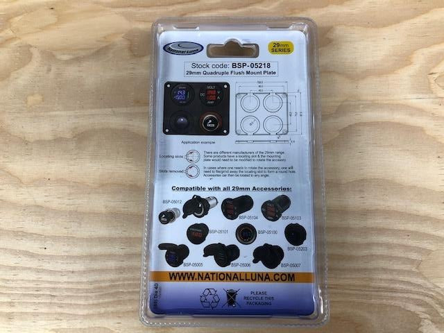 29mm Quadruple Flush Mount Plate — photo 3