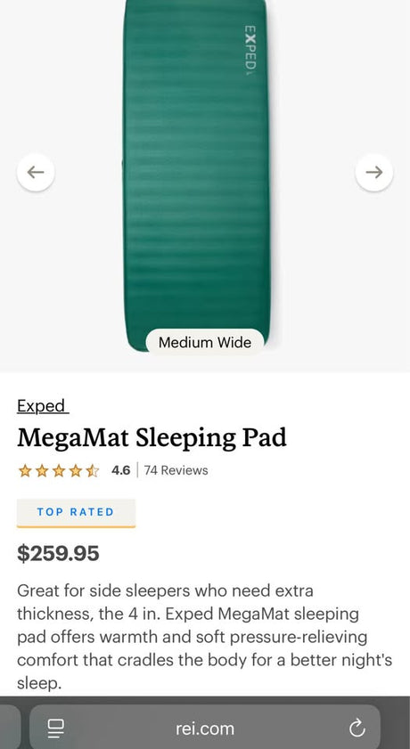 Exped mega mat sleeping pad in Oakland, CA (photo 5)