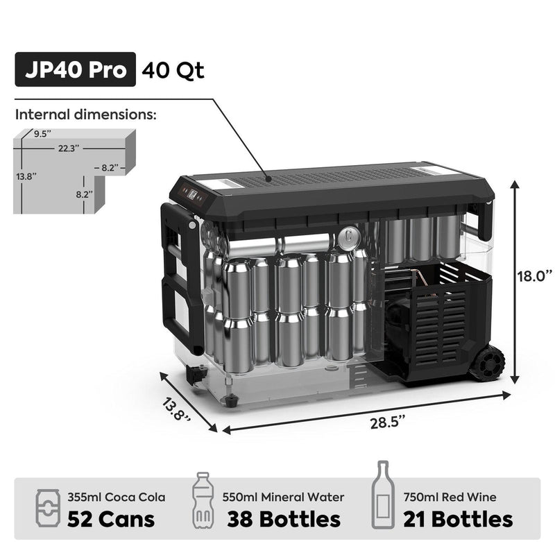 JP40 PRO Single Zone Portable Freezer With Cover - Silver | ICECO | 40 LT — photo 6
