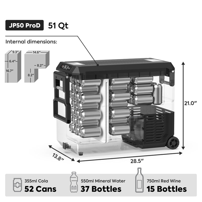 JP50 Pro Dual Zone Wheeled Car Fridge With Cover | ICECO | 50 LT — photo 14