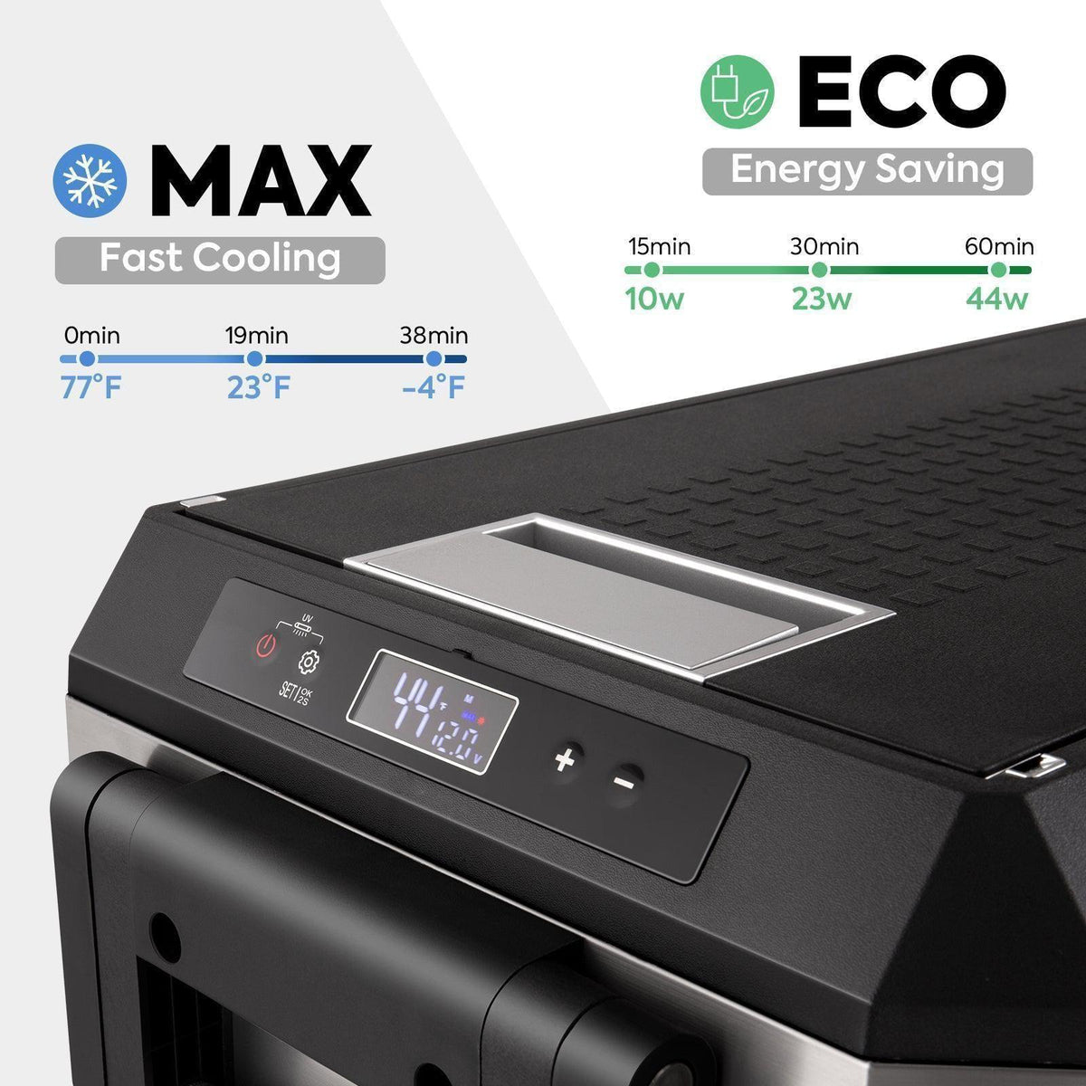 JP40 Pro Dual Zone Wheeled Portable Freezer | ICECO | 40 LT — photo 3