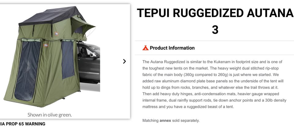 Tepui Explorer Autana 3 Roof / Truck Bed Tent in Phoenix, AZ (photo 8) — photo 8