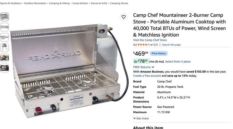Campchef Mountaineer 2x Stove in Pinole, CA (photo 5) — photo 5