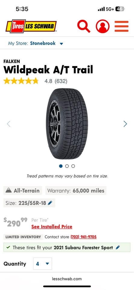 New WildPeak A/T Trail tire on new Platium Flux wheel in Reno, NV (photo 8) — photo 8
