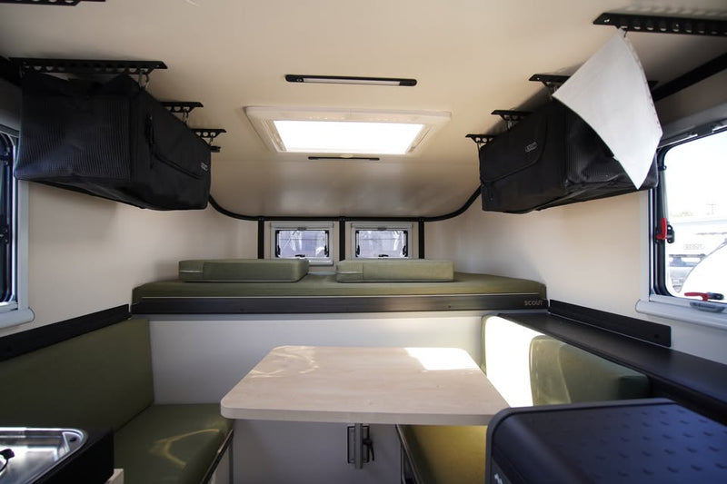 2026 Scout Olympic Slide In Cabover Truck Camper Sage Green 33399 in Boise, ID (photo 8) — photo 8