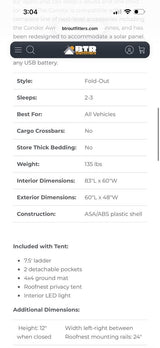 Roofnest Condor 1 Rooftop Tent in Centennial, CO (photo 7)