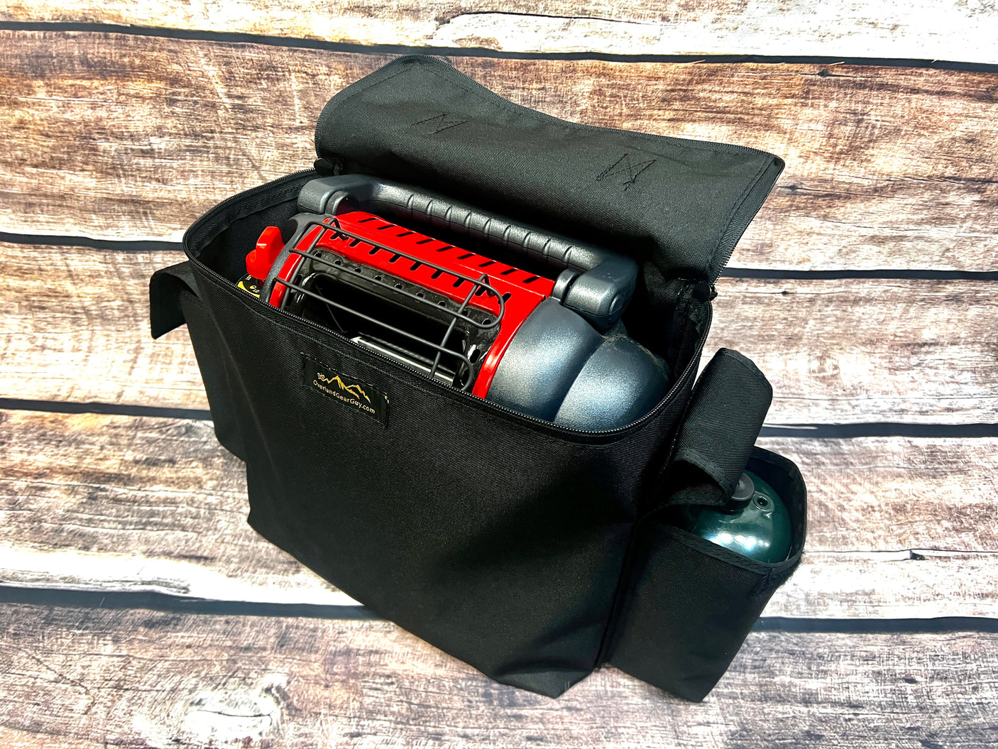 Mr Buddy Heater Bag II w/bottle pouches — Overland Gear Guy (photo 2)