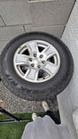 2017 Chevrolet silverado 1500 stock 17's on lightly used Falken Wildpeak H/T 255/70R17 Tire in Casa Grande, AZ (photo 1)