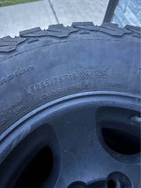 Toyota Land Cruiser series 80 set of 5 tires and rims BFGoodrich All-Terrain T/A KO2 LT285/75R16 in Coeur D'Alene, ID (photo 3)