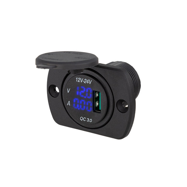 29mm Panel Mount USB + Volt Meter — Equipt Expedition Outfitters