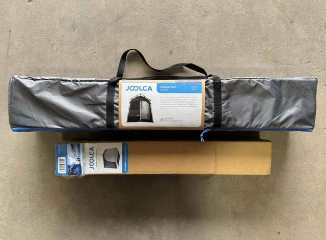 New joolca 2 Room Shower Tent W/ ensuite double awning Kit Available Monday-Saturday 10am -5pm 1792 — photo 2