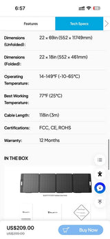 BLUETTI EB3A portable power station WITH BLUETTI 120W Solar Panel in Bend, OR (photo 7)