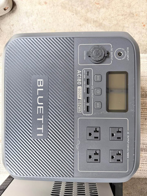 BLUETTI AC180 Portable Power Station — 1152Wh / 1800W LiFePO4 — Used Once, Like New