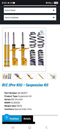 New Bilstein B12 pro kit fits 14-21 Mazda 6