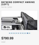 Rhino Rack Batwing Compact Awning 33300 (Left) in San Gabriel, CA (photo 4)