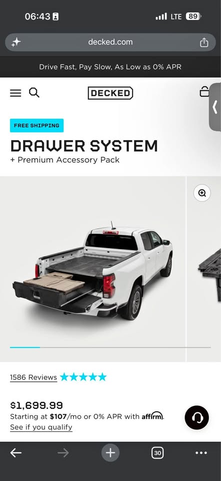 Decked drawer system 2023+ canyon/colorado