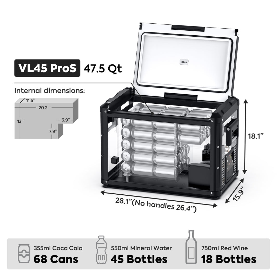 VL45ProS Gray Single Zone Portable Fridge Freezer | ICECO | 45 LT — photo 7