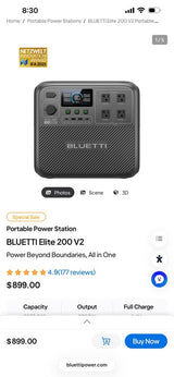 BLUETTI AC200MAX Portable Power Station in El Cajon, CA (photo 5)