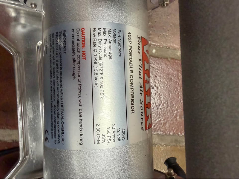 VIAIR 400P Portable Air Compressor Kit - Like New, Used Only Twice! (Complete Kit) in McComb, MS (photo 3) — photo 3