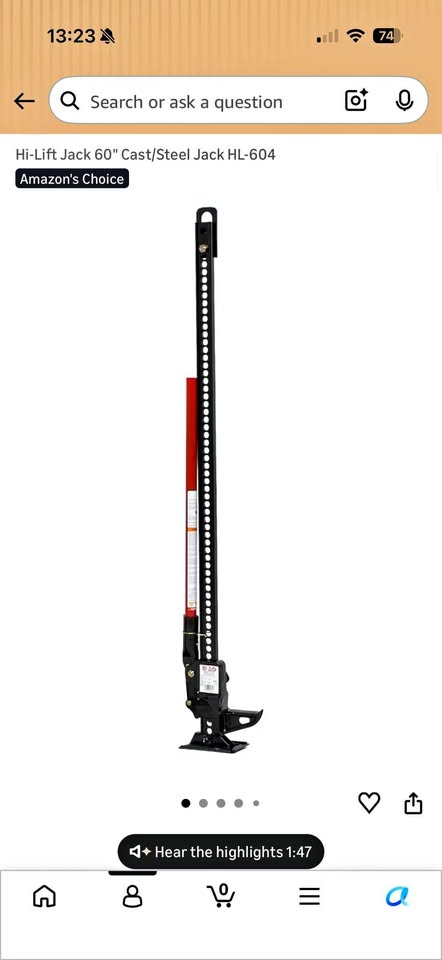 Hi-Lift Jack 60" Cast/Steel Jack HL-604