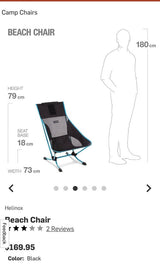 Helinox portable camping chair black and blue in Manhattan Beach, CA (photo 7)