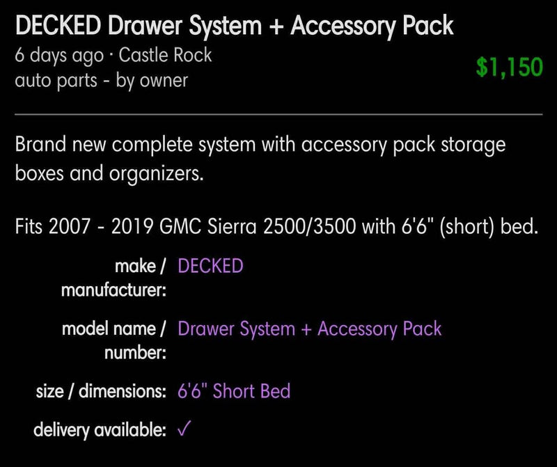 Decked Drawer System & Accessory Pack — photo 8