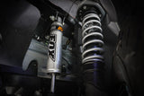 Close-up of a FOX Performance Series shock & coil spring, an Agile Offroad rv rental suspension upgrade.