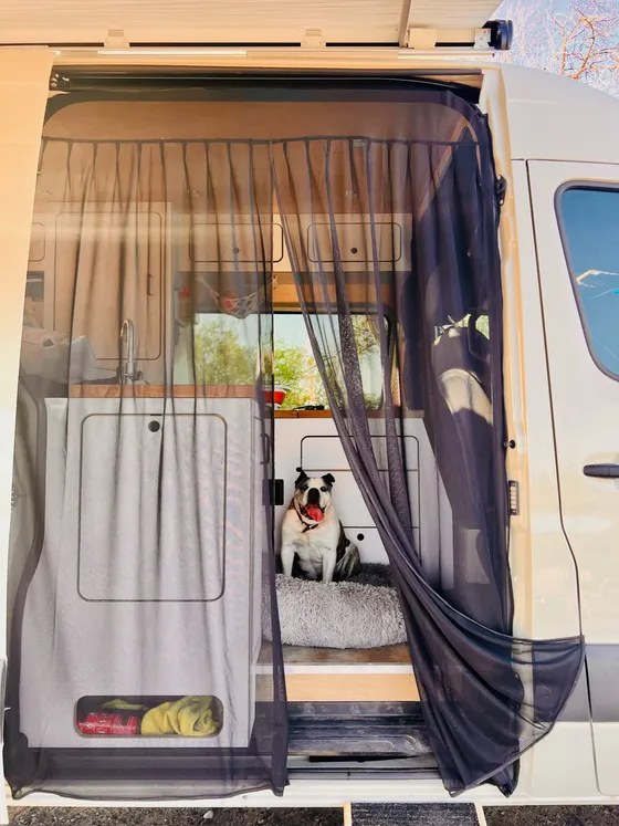  and desert view for AdVANturous Souls.|Cozy RV rental kitchen with wood counters — photo 15