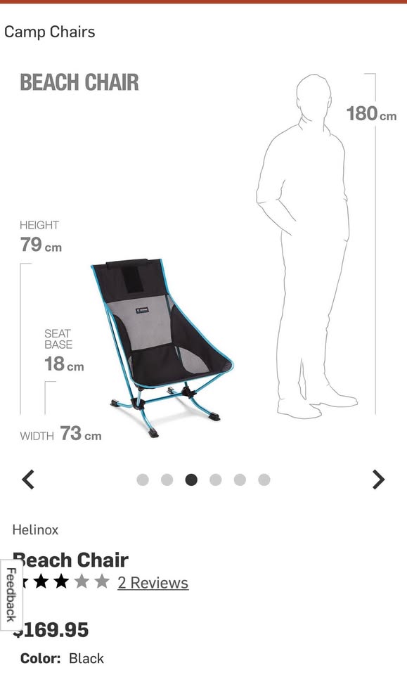 Helinox portable camping chair black and blue in Manhattan Beach, CA (photo 7) — photo 7