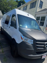Spacious white Mercedes Sprinter van, ideal for your next RV rental road trip adventure.