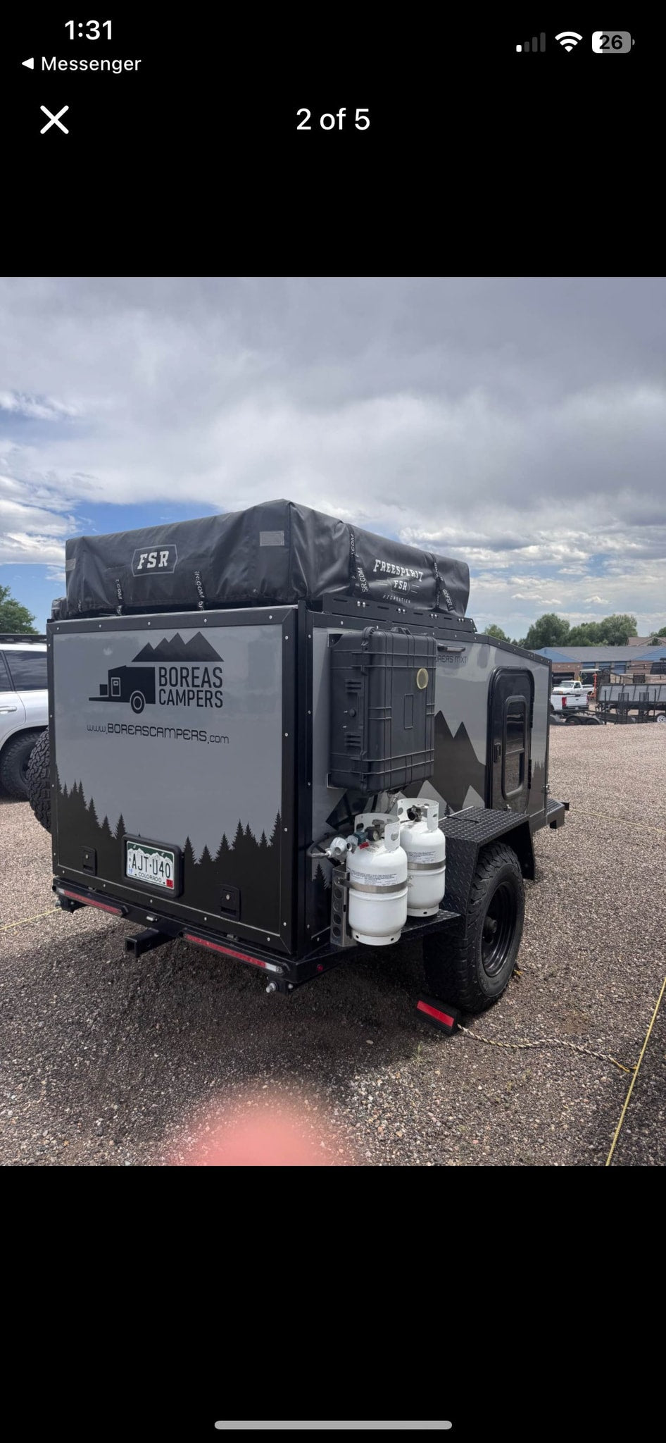 Rugged Boreas off-road camper trailer with a rooftop tent, ideal for your next RV rental adventure. — photo 3