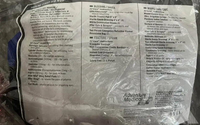 Adventure Medical Kits Marine Series (400) — new for sale in Tempe, AZ (photo 2) — photo 2