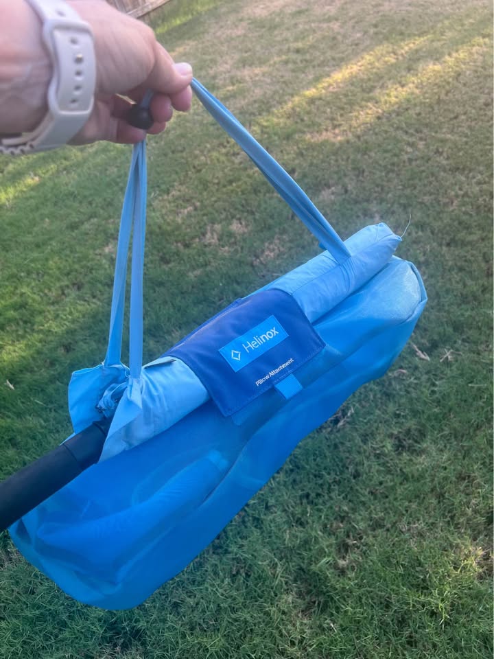Helinox beach recreation chair with carry bag and large umbrella -Great for beach volleyball players in Argyle, TX (photo 3) — photo 3