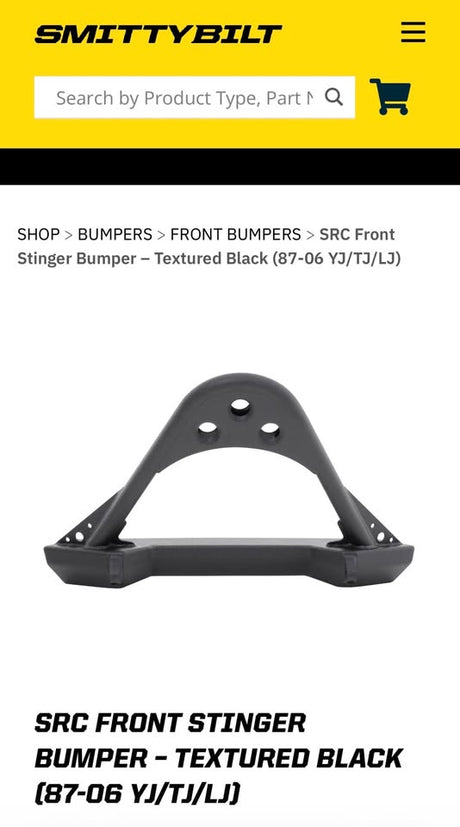 Smittybilt SRC Stinger Bumper for 87-06 Wrangler in Tucson, AZ (photo 3)